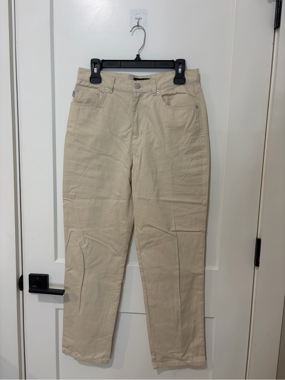 Lauren Jeans Co. Ralph Lauren Petite Beige Straight Leg Pants Size 10P